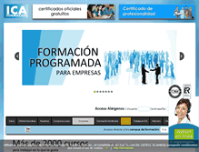 Tablet Screenshot of icaformacion.com